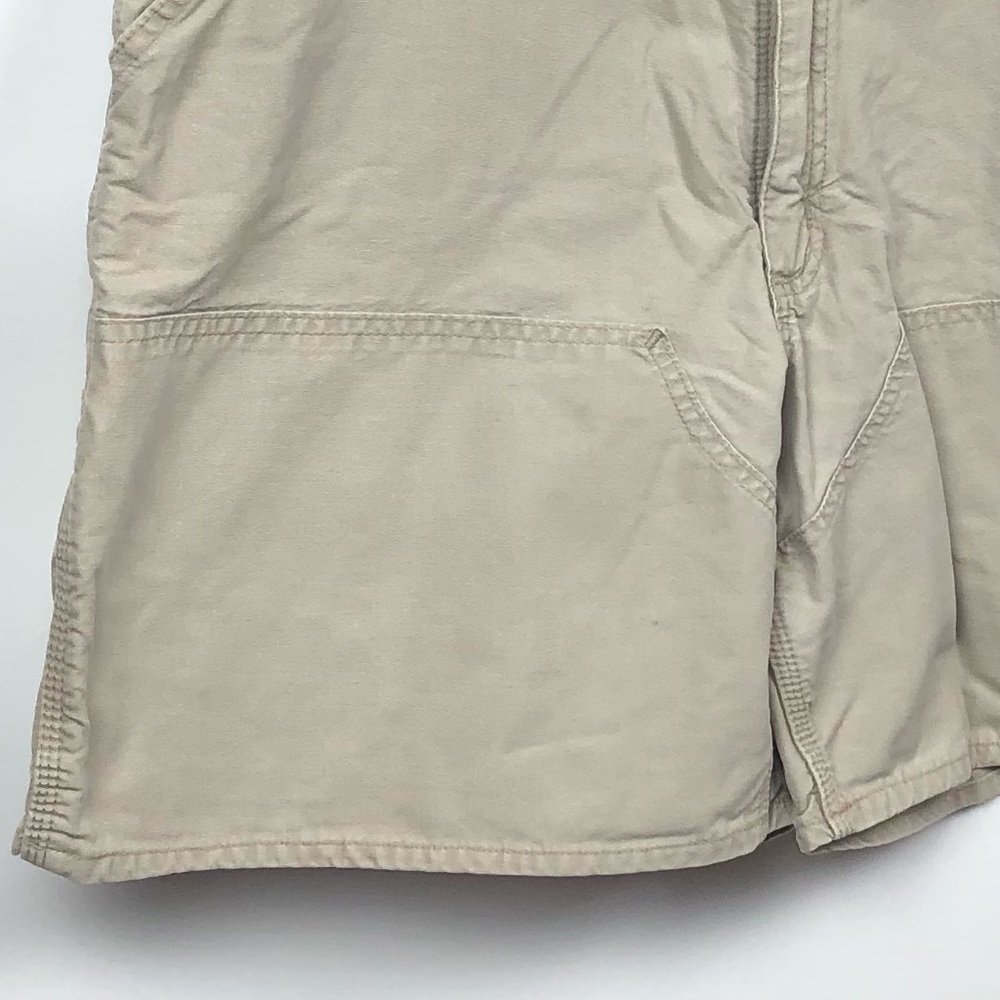 Carhartt Shorts Double Knee Carpenter Style 7” inseam Lt Tan VTG Mens Size 40 - Picture 3 of 16